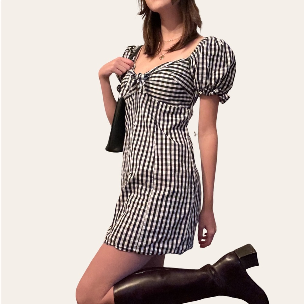 gingham front tie mini dress from Urban Outfitters size small